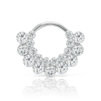 Invisible Diamond Apsara Hoop Earring