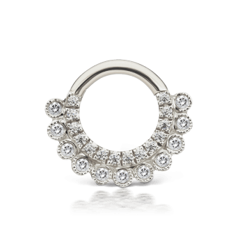 Cubic Zirconia Apsara Hoop Earring