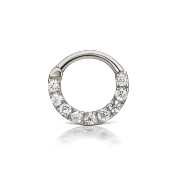 Cubic Zirconia Horizontal Eternity Hoop Earring