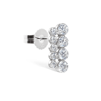 Invisible Set Diamond Apsara Bar Stud Earring