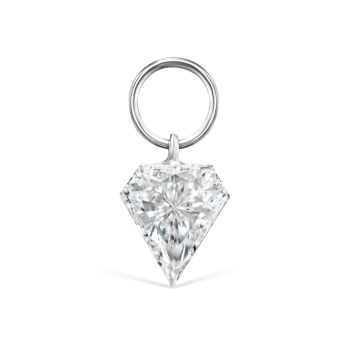 Invisible Set Diamond Silhouette Charm