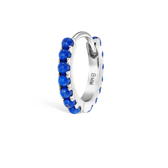 Lapis Eternity Hoop Earring