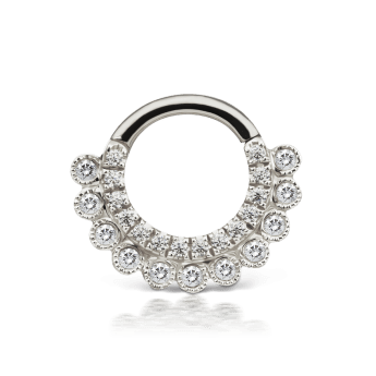 Diamond Apsara Hoop Earring