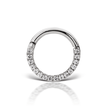 Diamond Horizontal Eternity Hoop Earring