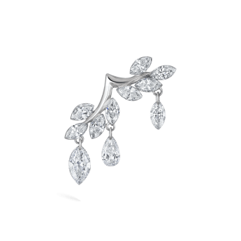 Diamond Vine Garland Threaded Stud Earring